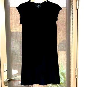 Black Ruffled Sleeve Dress